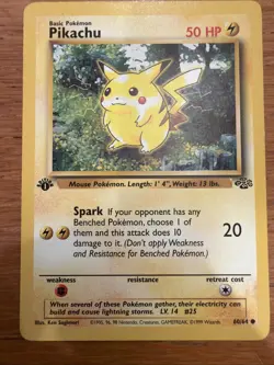 Pokemon Pikachu 1st Edition Jungle Card 60/64 Lightly Played Ken Sugimori - Image 3