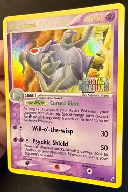 Dusclops 17/100 EX Crystal Guardians Pokemon Card Reverse Holo Stamped - Lp/Mp - Image 3