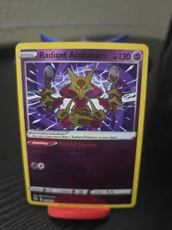Pokemon TCG Radiant Alakazam 2022 SWSH12 Silver Tempest Holo Card #059/195 - Image 1
