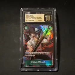 OP12-030 Dracule Mihawk SR Alt Art AA One Piece Card Game TCG CCG English CGC 10 - Image 1