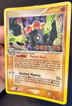 Claydol 5/107 2005 EX Deoxys Pokemon Card TCG Reverse Holo Rare Stamped - Mp - Image 2