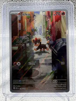 Pokemon TCG Litleo IR 139/132 Illustration Rare Pokemon Card Mega Evolution - Image 1