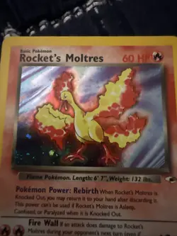 Pokemon TCG Rockets Moltres Holo Rare Card 12/132 Gym Heroes Set - Image 2