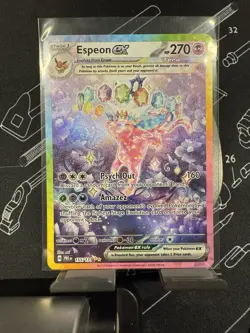 Pokemon TCG Espeon EX Prismatic Evolutions Holo Card 155/131 - Image 1