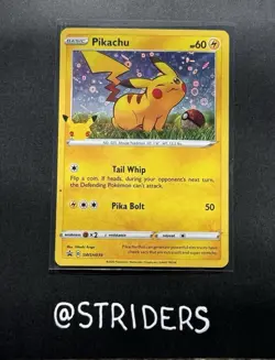 Pokemon TCG Pikachu SWSH039 Holo Card General Mills Promo 25th Anniversary - Image 1