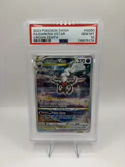 Pokemon Darkrai VSTAR TCG Card Crown Zenith: Galarian Gallery GG50/GG70 PSA 10 - Image 1