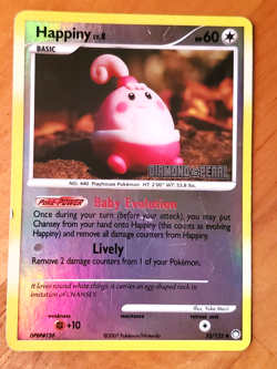 Happiny 52/123 VLP - Yuka Morii Clay Art - Mysterious Treasures Pokemon Card - Image 1
