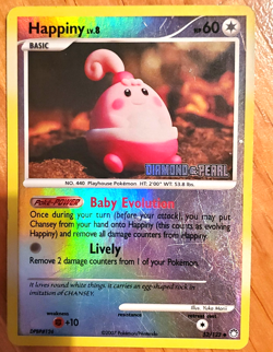 Happiny 52/123 VLP - Yuka Morii Clay Art - Mysterious Treasures Pokemon Card - Image 2