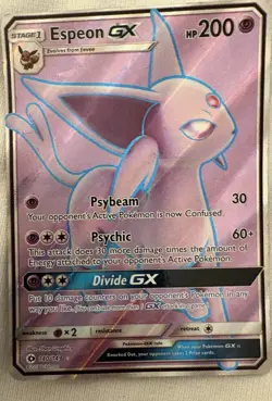 Espeon GX 140/149 Full Art Sun & Moon Ultra Rare Pokemon Card - Image 1