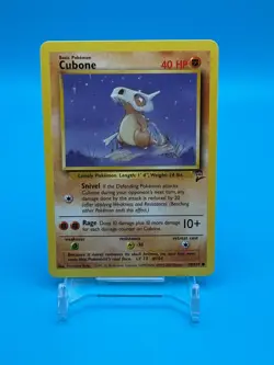 Cubone Pokemon Card - Base Set 2 070/130 - Near Mint NM Vintage 2000 TCG - Image 1
