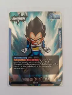 DBS Dragon Ball Fusion World FS07-01 Vegeta Mini Leader Trading Card - Image 1