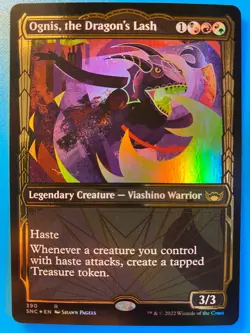 MTG 1x FOIL SHOWCASE Ognis, the Dragon's Lash Streets of New Capenna Magic x1 NM - Image 1