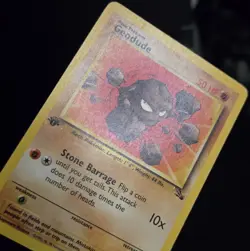 Pokemon TCG - GEODUDE - 1ST EDITION - 47/62 - FOSSIL (1999) - WOTC - MP/LP - Image 2
