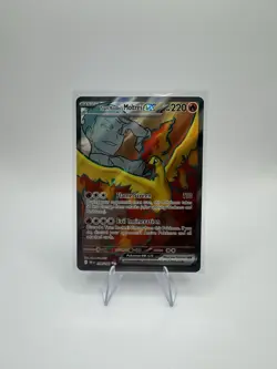 Pokemon TCG Team Rockets Moltres EX Full Art Destined Rivals 208/182 - Image 1