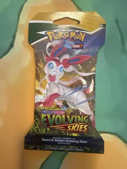 Pokemon TCG Sword & Shield Evolving Skies Sleeved Booster Pack SEALED 820650808777 - Image 1
