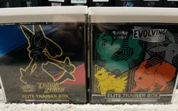Pokemon TCG Sword and Shield Evolving Skies & Crown Zenith ETBs - Factory Sealed - Image 1