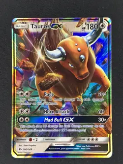 Tauros GX 100/149 Pokemon SM Base Set NM 🔥 - Image 1