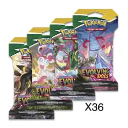 Pokemon TCG: Sword & Shield - Evolving Skies Sleeved Booster Packs - 36 Packs - Image 1