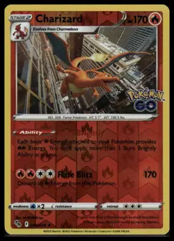 Charizard Pokemon GO 010/078 Reverse Holo NM - Image 1