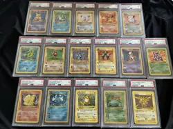 Complete Pokemon Shadowless Base Set 102/102 Graded Holos PSA 7 NM Charizard - Image 3
