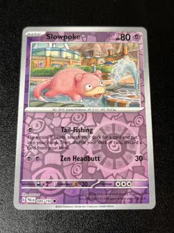 Pokemon TCG Slowpoke Scarlet & Violet - Paldea Evolved 085/193 Reverse Holo - Image 1