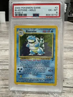 2000 POKEMON BASE SET 2 BLASTOISE HOLO RARE #2 EX - MINT PSA 6 - Image 1
