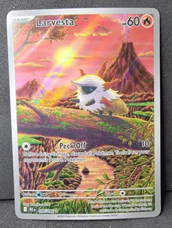 Pokemon TCG Larvesta 099/086 Scarlet & Violet Black Bolt English IR NM - Image 1