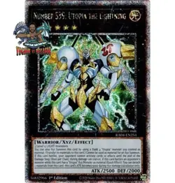 Yugioh! Number S39: Utopia the Lightning RA04-EN251 Quarter Century Secret Rare - Image 1
