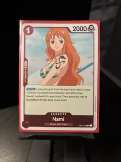 One Piece TCG - Nami OP01-016 Rare Pre Errata Near Mint Romance Dawn - Image 1