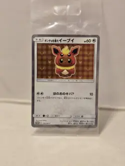 Poncho Wearing Eevee Flareon 139/SM-P PROMO Sealed Pokemon Card Japanese - Image 1