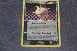 Rocket's Meowth Pokemon Card 46/109 Team Rocket Returns Vintage 2004 Card - Image 1