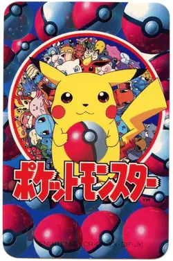 1998 Vintage Pikachu Ace of Diamonds Pokemon Televi-kun Poker Playing Card - Image 3