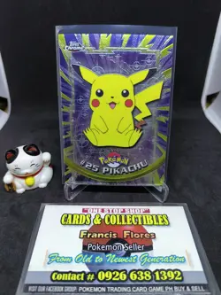 Pokemon Card - PIKACHU #25 (TOPPS CHROME) YEAR 2000 / POKEMON T.V. / "NM-MINT" - Image 1