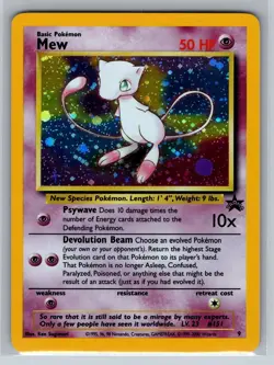 Mew 9 Black Star Promo 2000 Holo Rare Pokemon TCG Card - Image 1