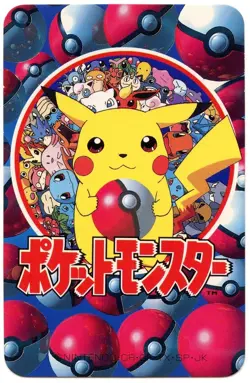 1998 Vintage Lapras/Ditto 7 of Hearts Pokemon Televi-kun Poker Playing Card - Image 3