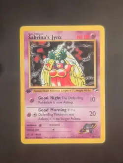 Sabrina’s Jynx 59/132 1st Edition Gym Heroes Pokemon Card 2000 WOTC - MP - Image 1