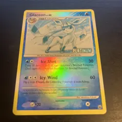 Glaceon 20/100 Majestic Dawn Platinum Stamped Reverse Holo 2008 Pokemon Card NM - Image 2