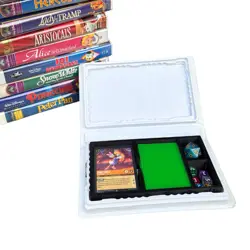 Disney Lorcana Deck Box Vintage VHS Case TCG Holder Upcycled Holder Cards Dice - Image 1