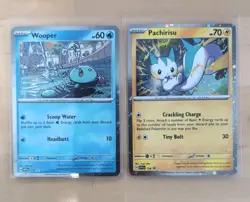 Wooper 155 & Pachirisu 158 Sv: Scarlet & Violet Promo Cards Cosmos Holo - Image 1