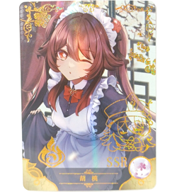 Goddess Story CCG Anime Waifu Card - Hu Tao - Genshin Impact - Image 1