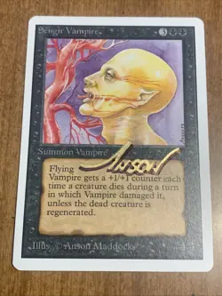 1993 Magic: The Gathering - Unlimited - SENGIR VAMPIRE - Shadow Signed - NM - Image 1