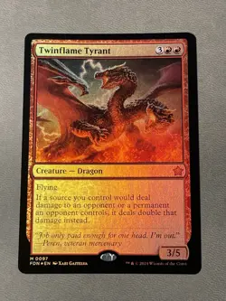 Twinflame Tyrant 97 Foundations NM FOIL MTG - Image 1