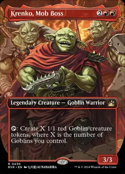 Krenko, Mob Boss (Anime) Borderless ⭐NM⭐ Ravnica Remastered Magic The Gathering - Image 1