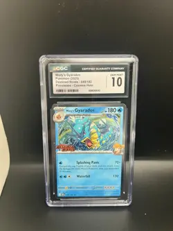 Pokemon Misty’s Gyarados 049/182 Destined Rivals Prerelease Cosmos Holo CGC 10 - Image 1