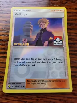 Volkner - League Challenge Promo 135a/156 - 1st Place Reverse Holo - LP! Pokemon - Image 1