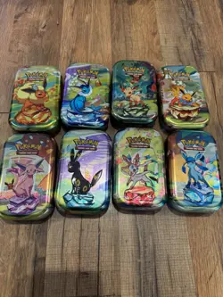 Pokemon TCG - Empty Tin Lot - 8 EMPTY Tins from the Prismatic Evolutions Set - Image 1