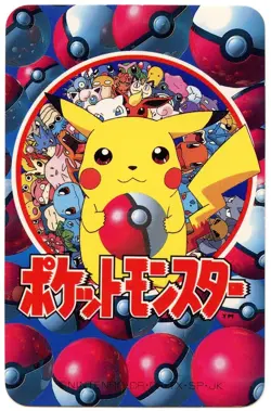 1998 Vintage Pikachu Ace of Hearts Pokemon Televi-kun Poker Playing Card - Image 3
