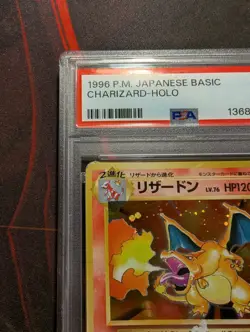1996 POKEMON BASE SET JAPANESE #6 CHARIZARD-HOLO PSA 3 - Image 2