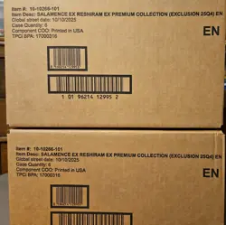 Pokemon Salamence ex & Reshiram ex Premium Collection Factory Sealed 6 Box Case - Image 1