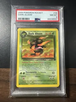 2000 POKEMON ROCKET UNLIMITED #36 DARK GLOOM PSA 8 - Image 1